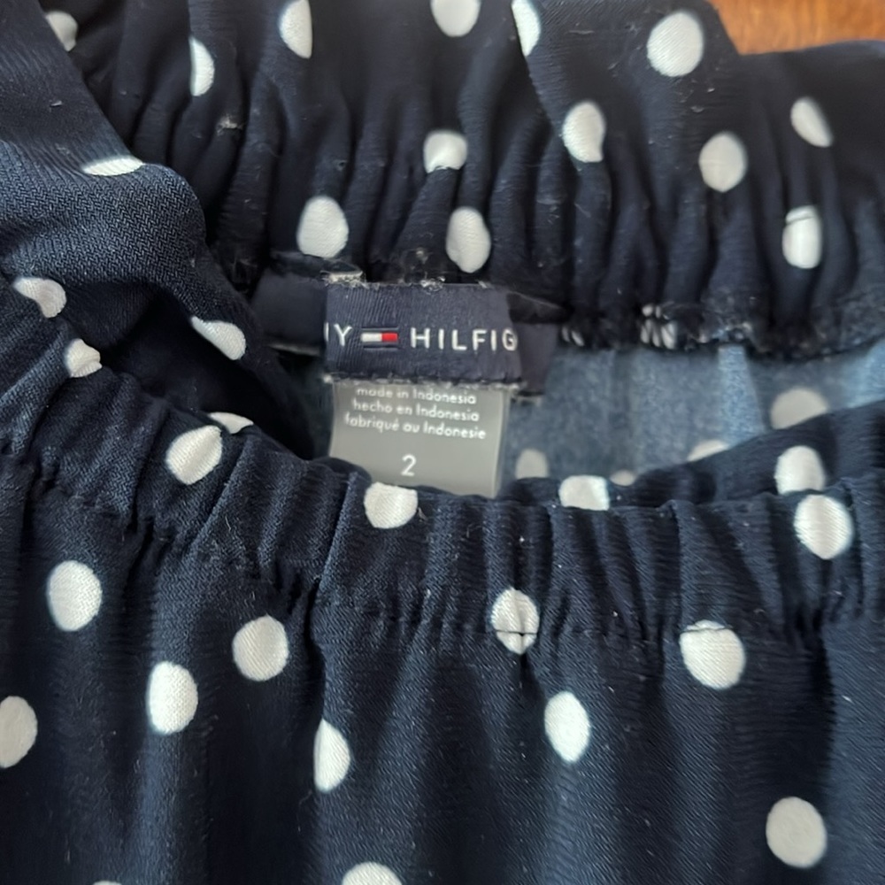 Polka Dot Navy Blue Dress - Picture 2 of 2